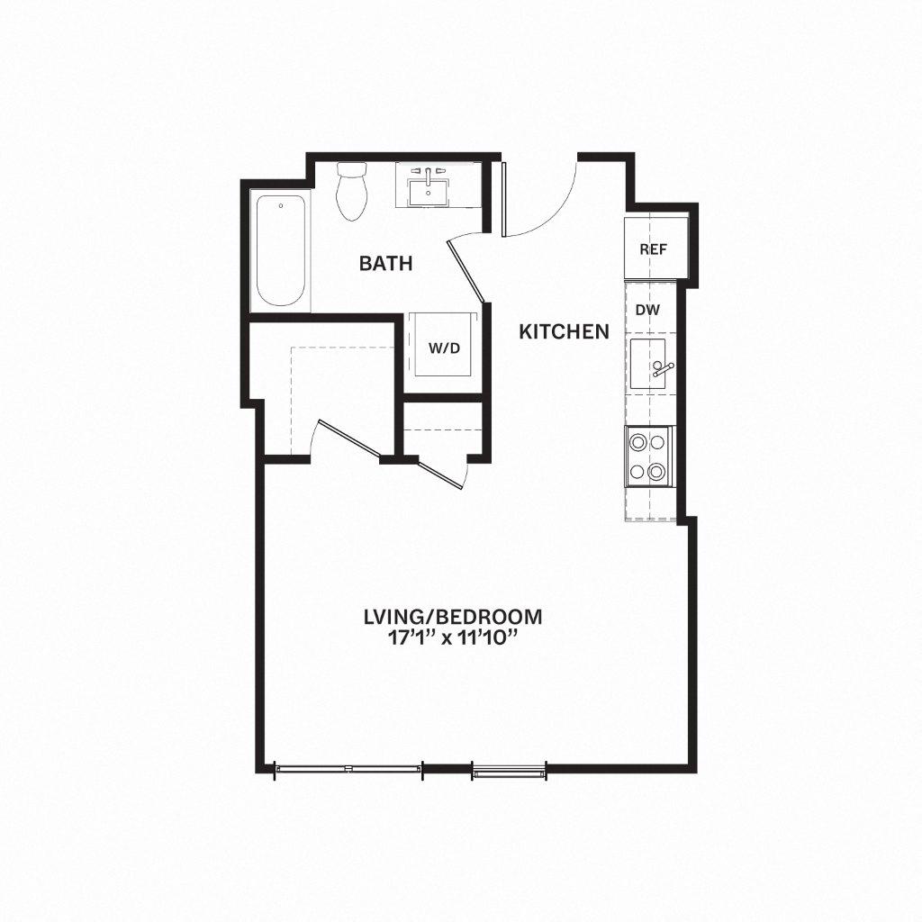 A8 Floor Plan at Corner 63, Seattle